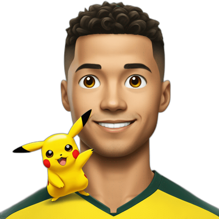 Pikachu sur Ronaldo emoji