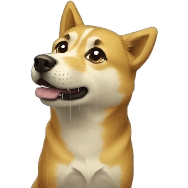 doge under the rain emoji