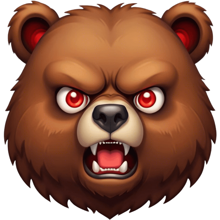 ANGRY looking bear with red eyes  emoji