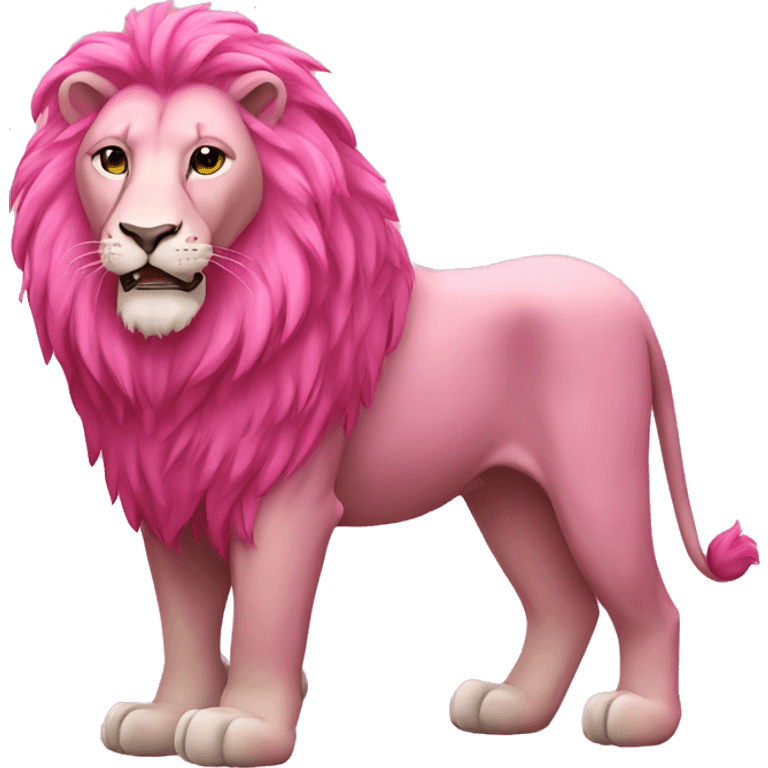 All pink lion emoji