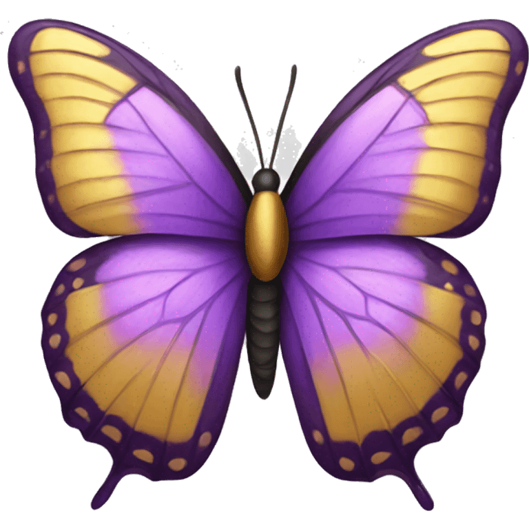 Purple and gold butterfly emoji