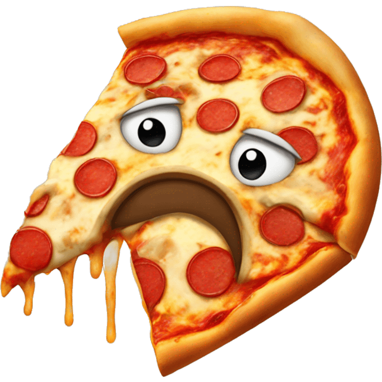 unhappy pizza emoji