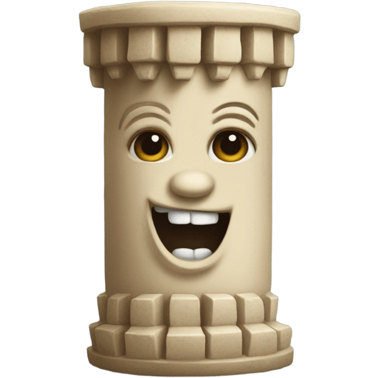 A pillar with teeth on it , same top and bottom  emoji