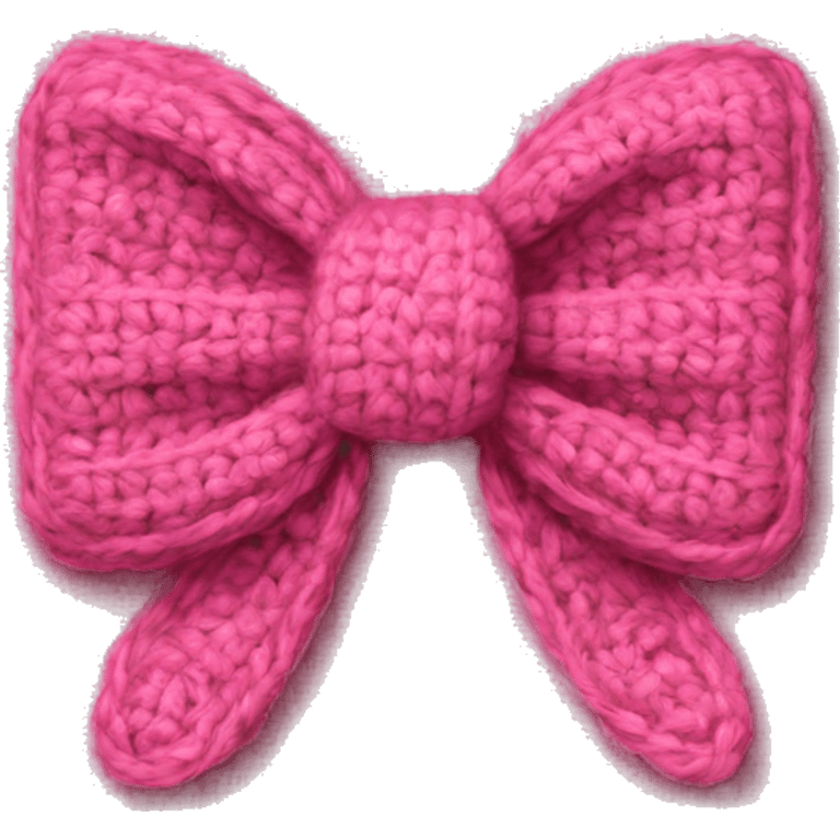 Pink bow emoji crochet texture emoji