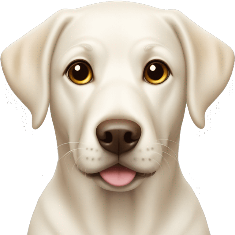 White Labrador with brown eyes emoji