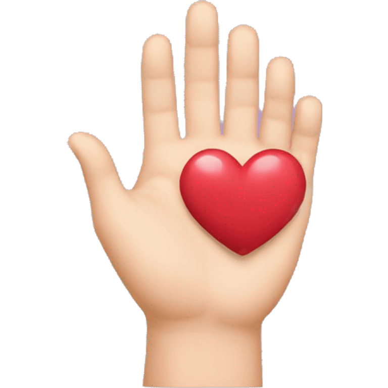 heart hand emoji