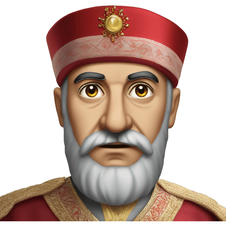 Turkish Sultan photorealistic serious emoji