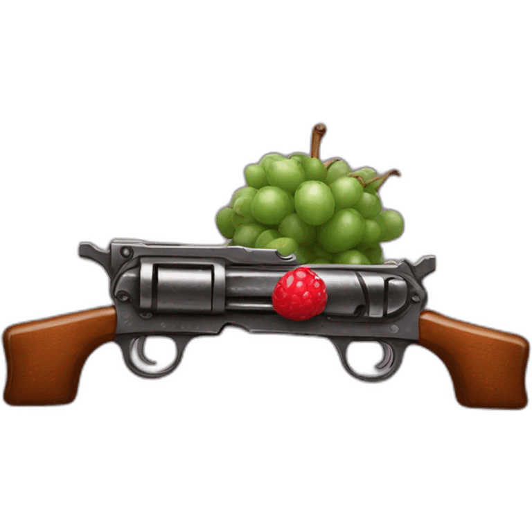 deranged berries with guns emoji