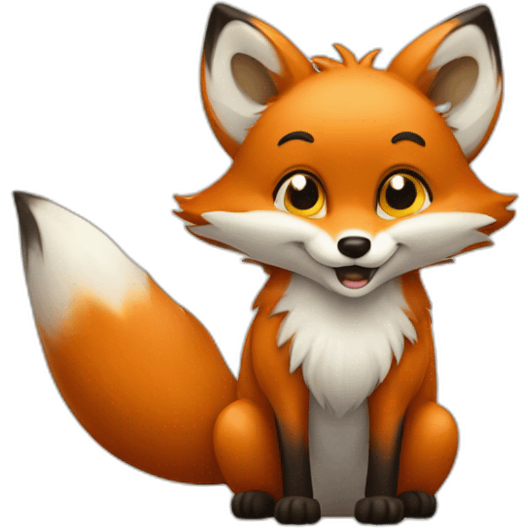 fox showing its belly emoji