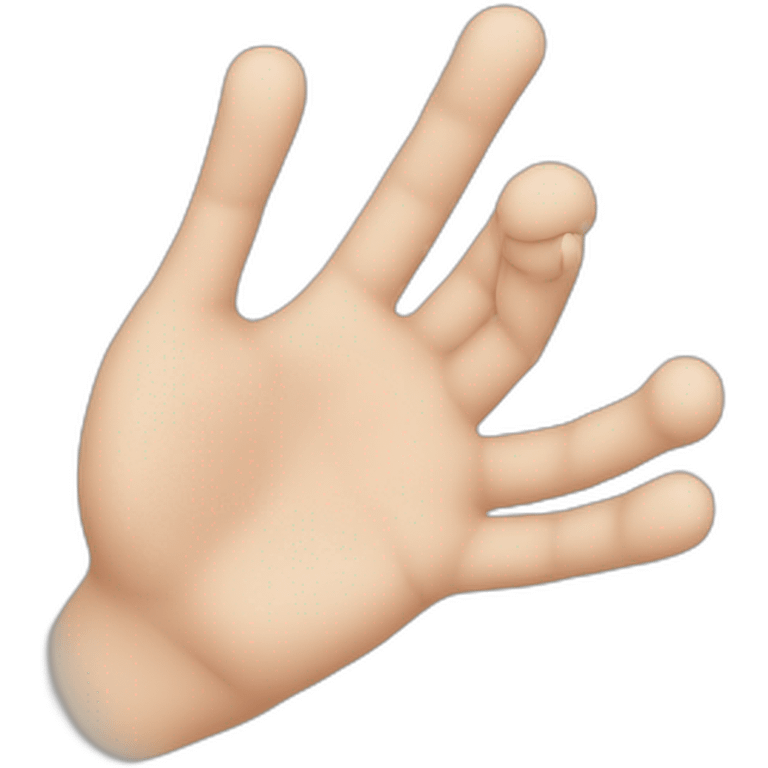 Hand with three emoji