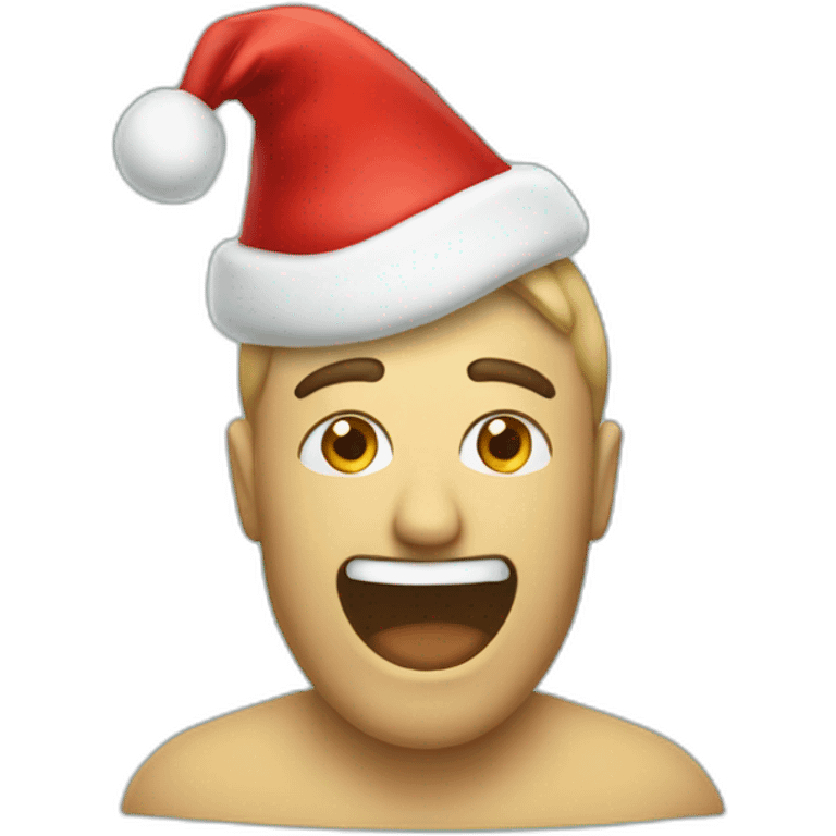 funny christmas hat emoji