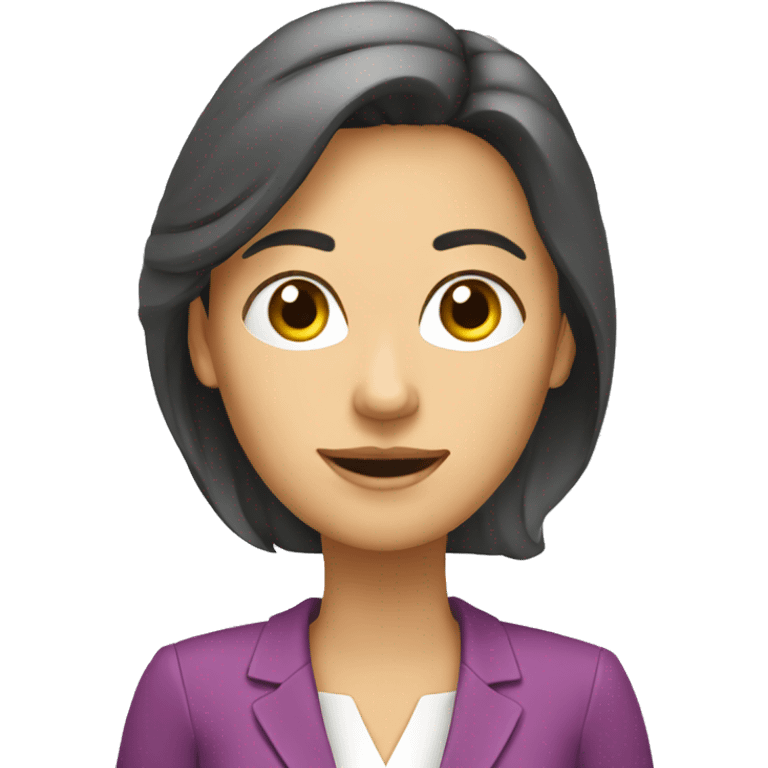 MUJER EJECUTIVA SALUDANDO CON LA MANO emoji