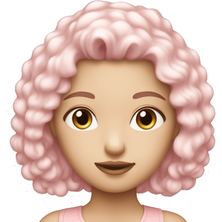 soft pink beautiful girl, fair skin emoji