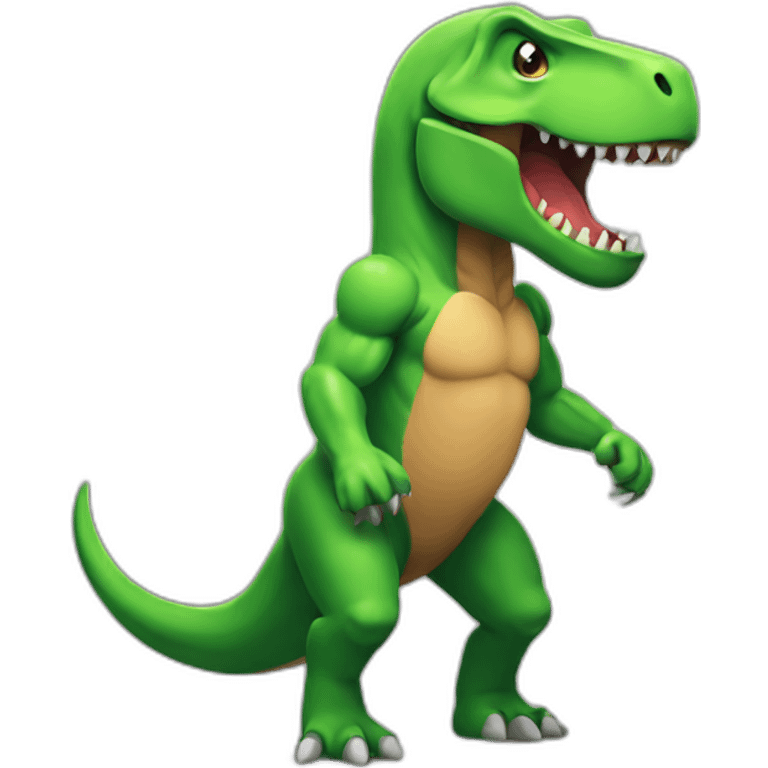 Trex with muscles emoji