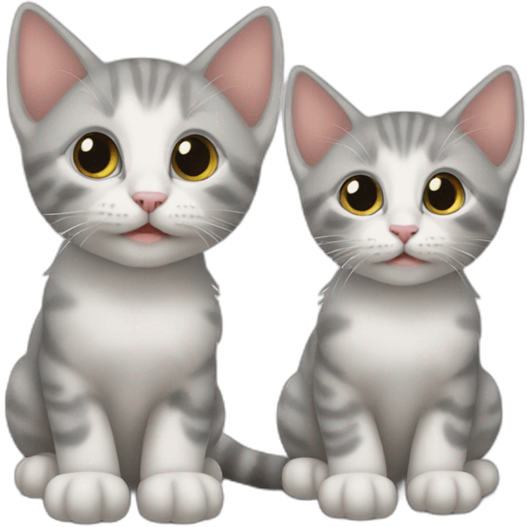 Two kittens emoji