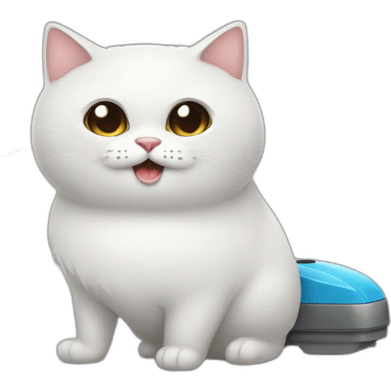 Chat qui passe l'aspirateur emoji