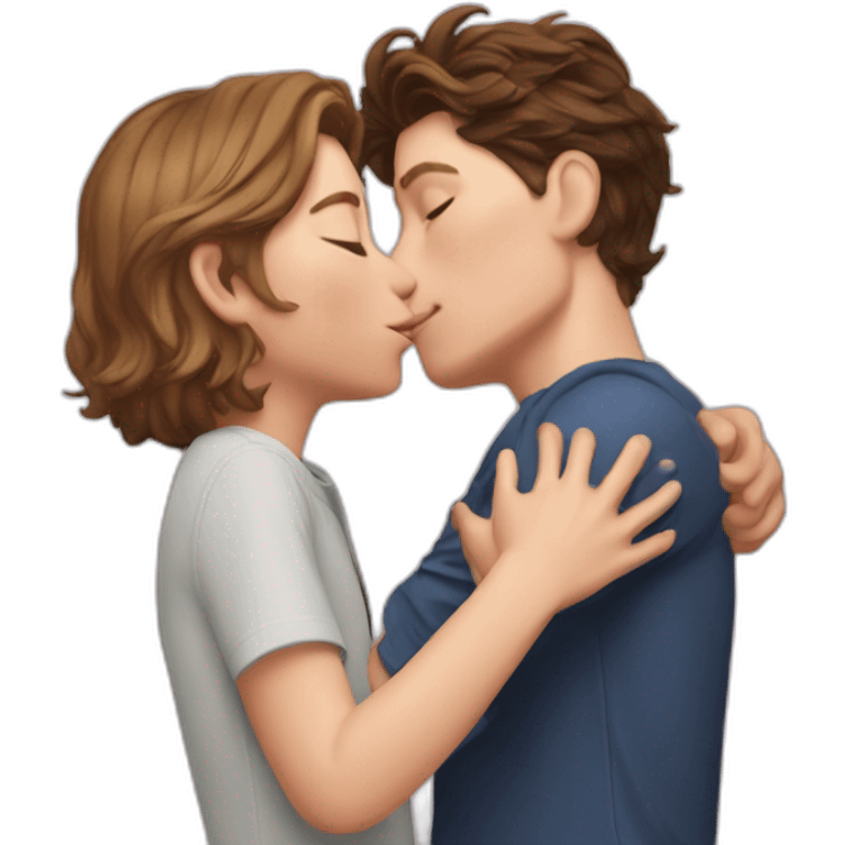 tom holland kissing a boy emoji