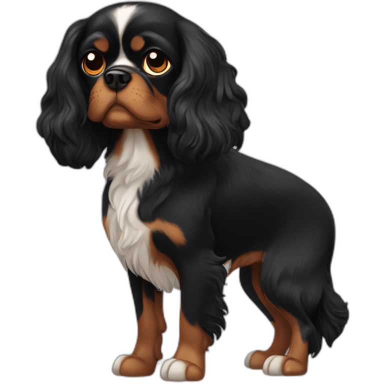 black Charles Spaniel emoji