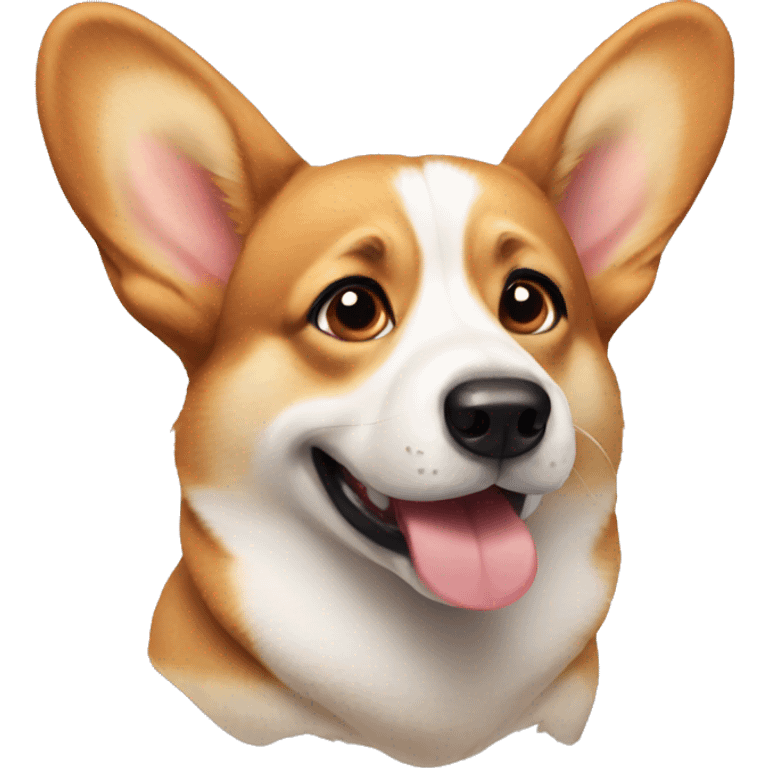 Corgi doing side eye emoji