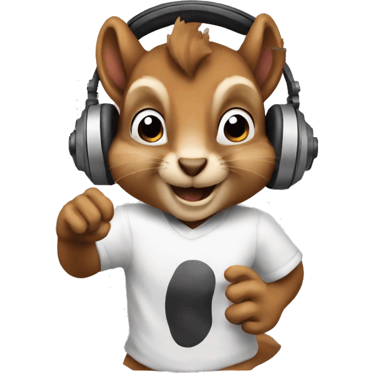 Squirrel dj emoji