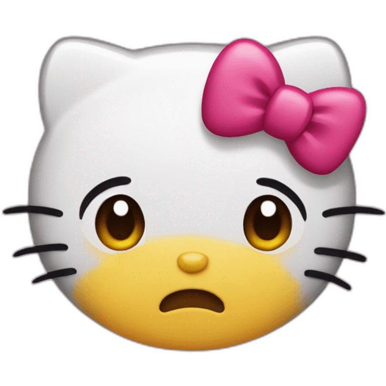 Hello kitty frowning emoji