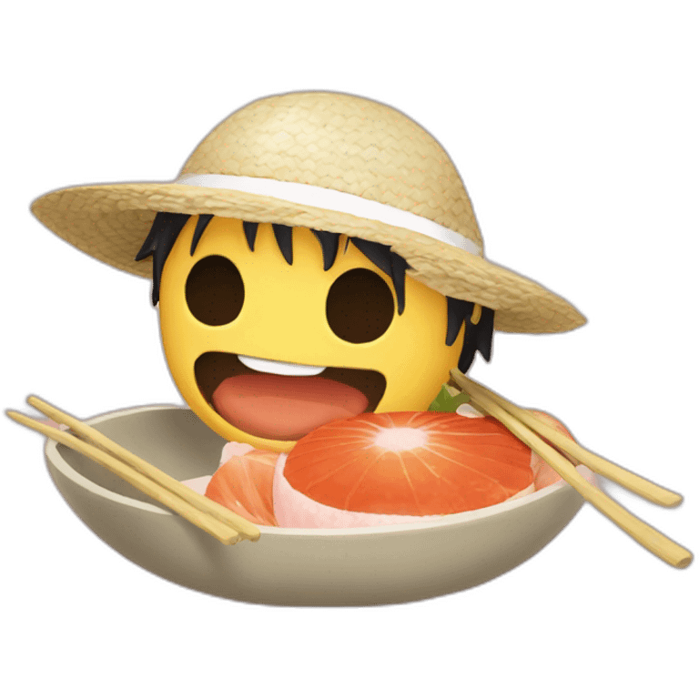 Luffy eat narutomaki emoji