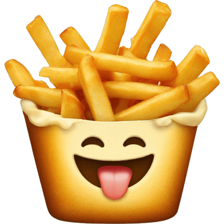 poutine qui mange une poutine  emoji