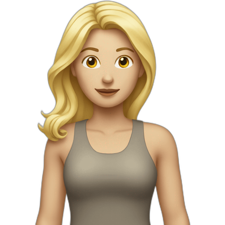 blond hair woman walking emoji