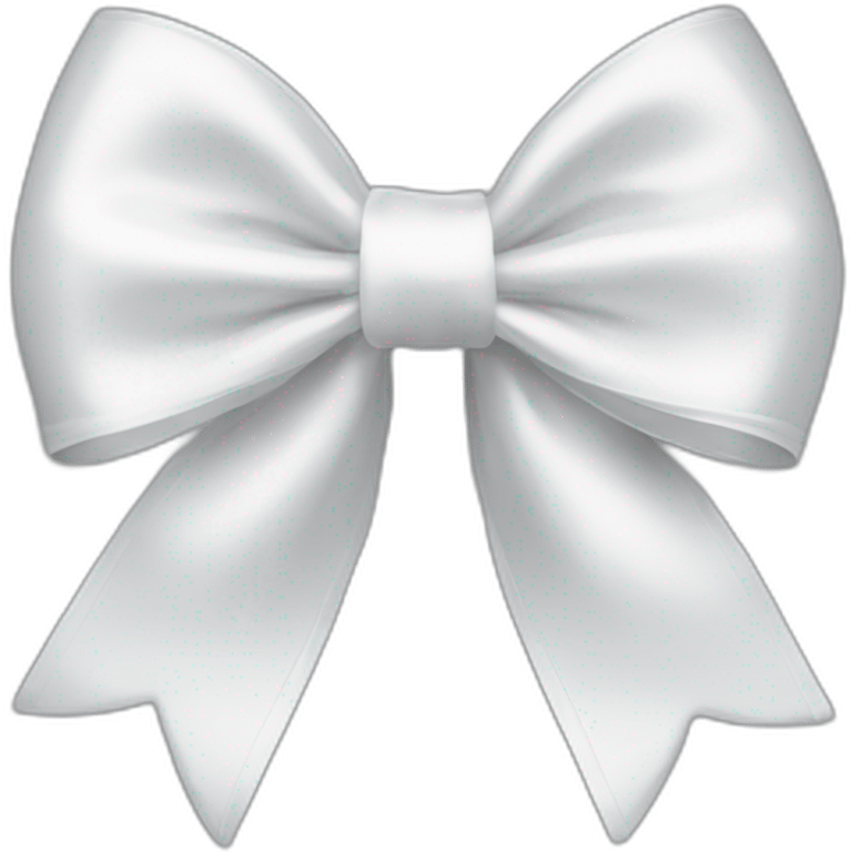 white satin bow emoji