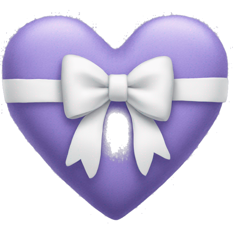 Lavender heart with white bow emoji