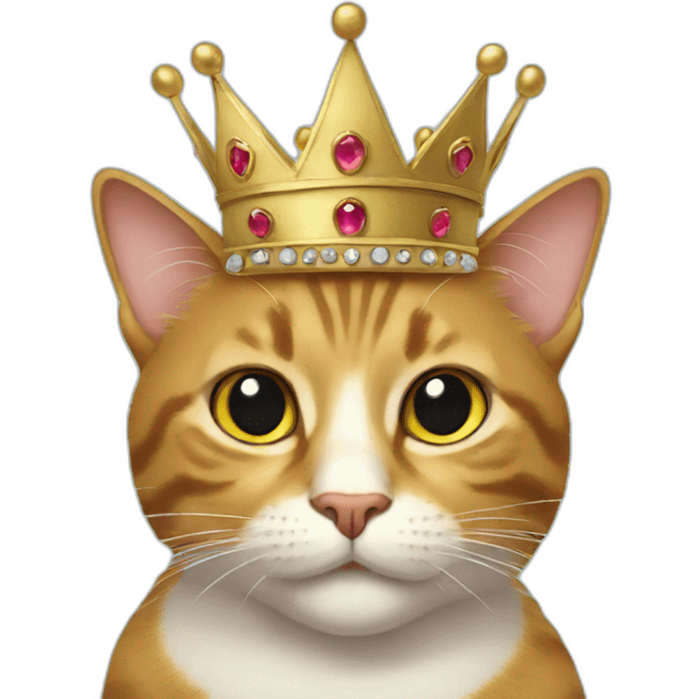 cat with a crown emoji