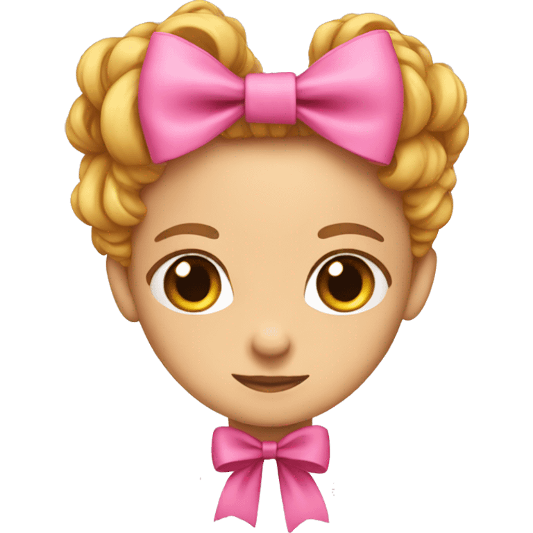 A pink bow  emoji