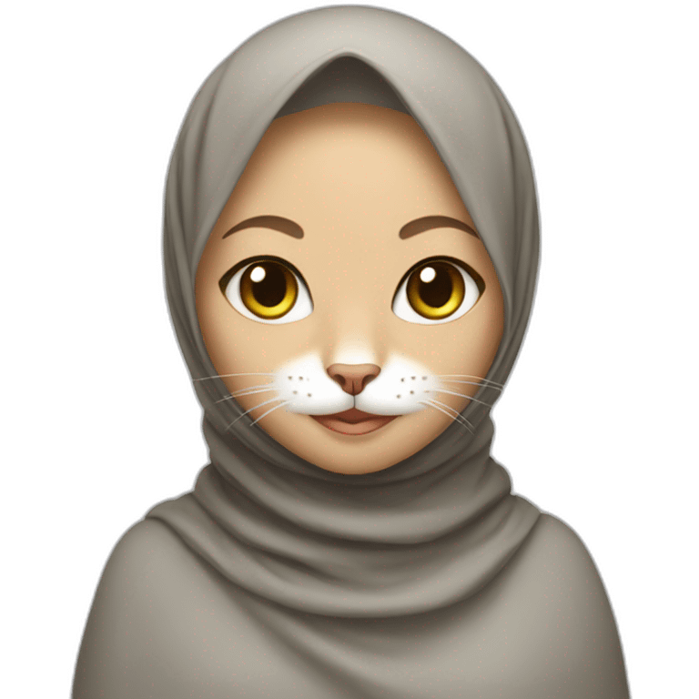 A cat with a hijab on emoji