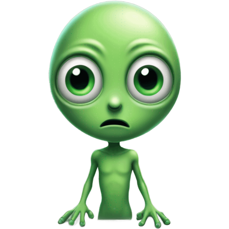 Scared alien  emoji