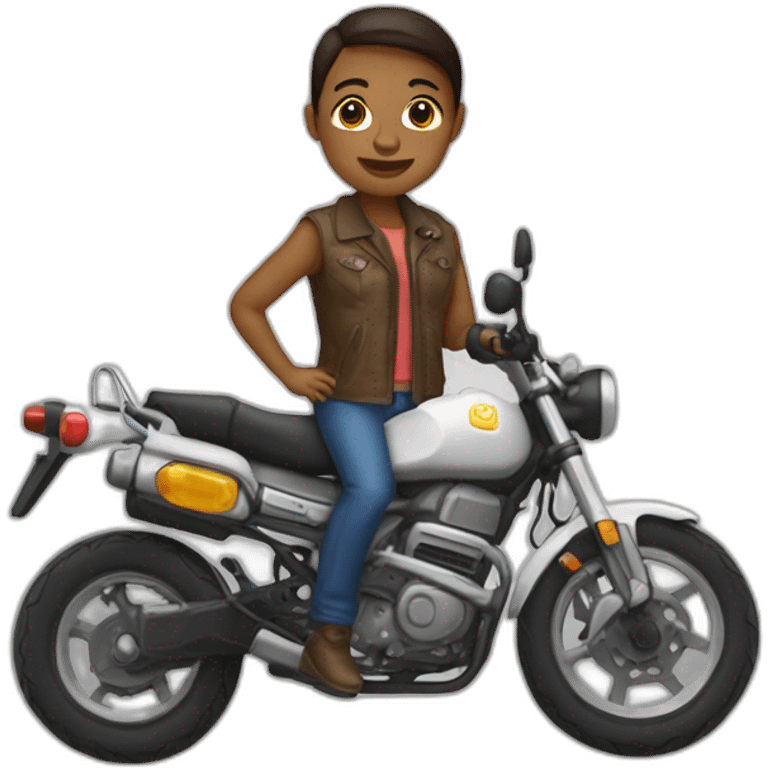 Un kebabe qui est sur une moto emoji