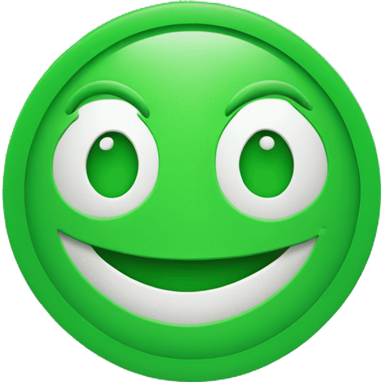 A green circular ♻️ logo with a smiling emoji on it emoji