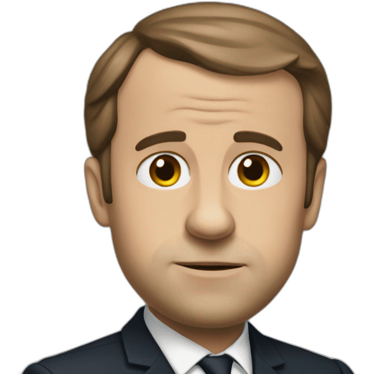 macron tres triste emoji