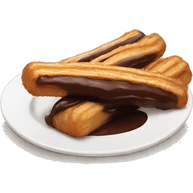 Chocolate dipped churro  emoji