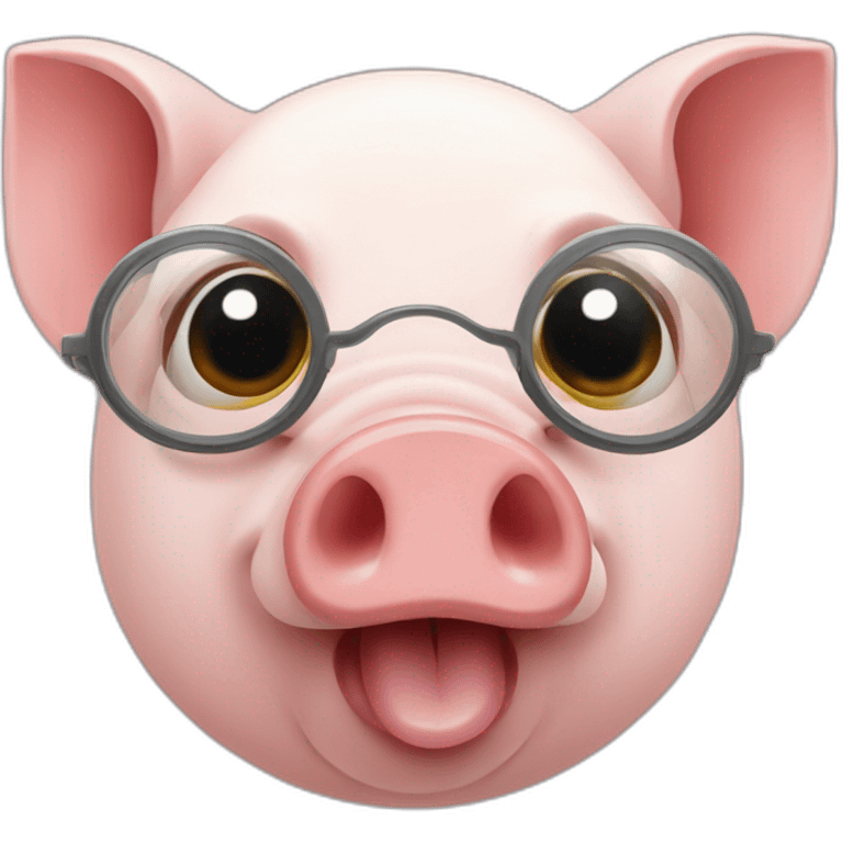 Cochon lunette de soleil emoji