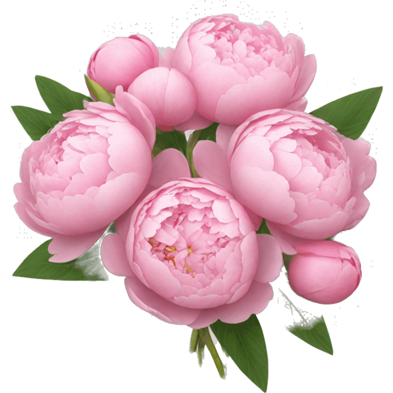 pink peonies bouquet  emoji