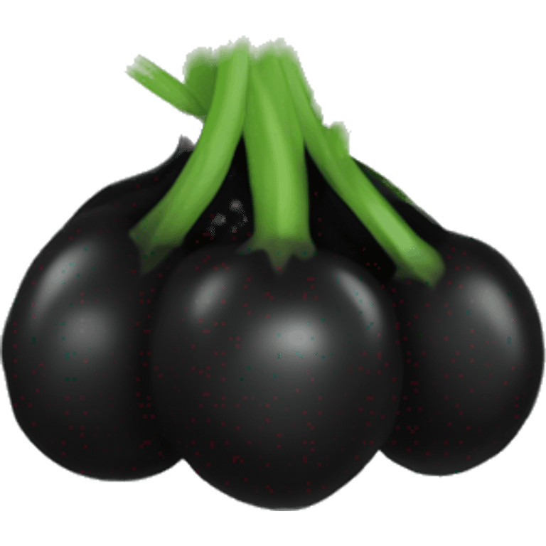 cilantro with black ground emoji