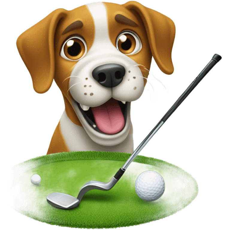 dog playing golf  emoji