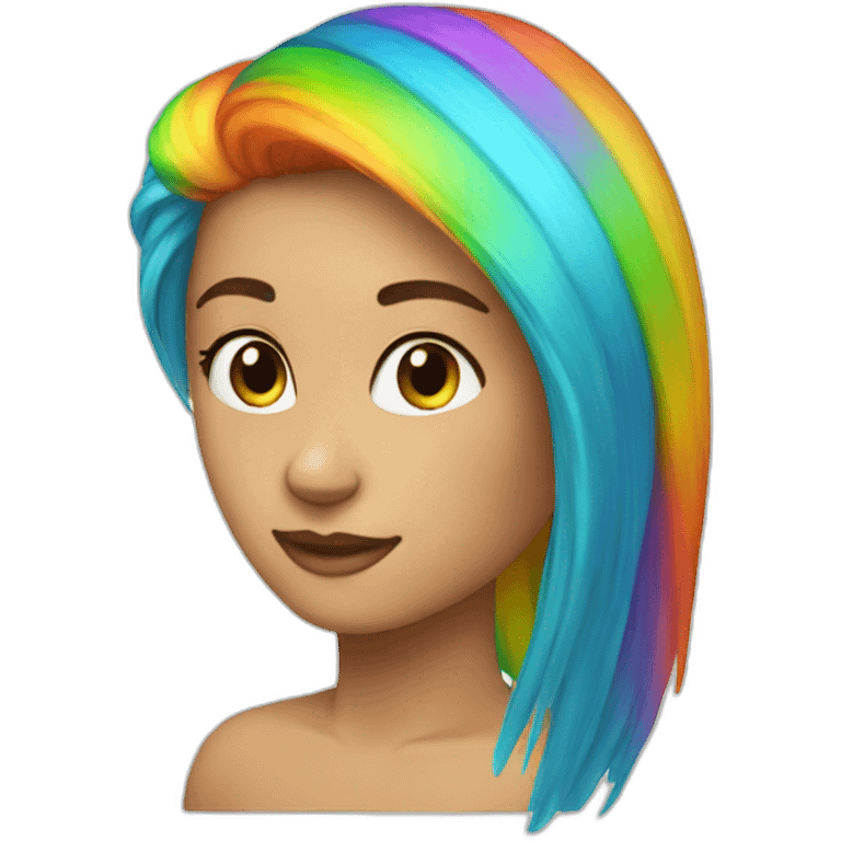 rainbow hair emoji