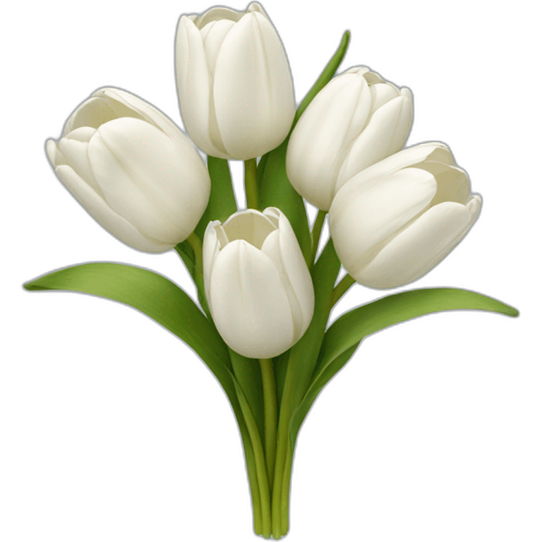 white tulip bouquet  emoji