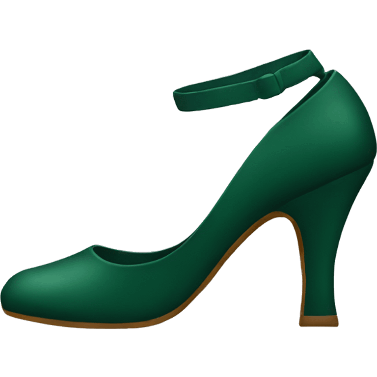 Dark green heel emoji