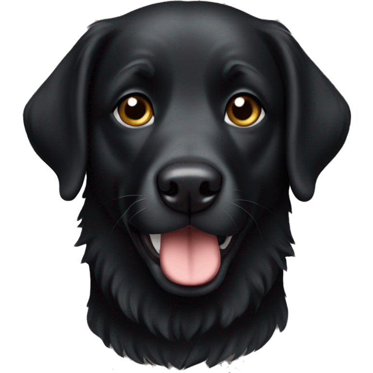 Black dog retriever emoji