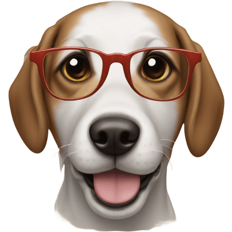 Dog with glasses emoji