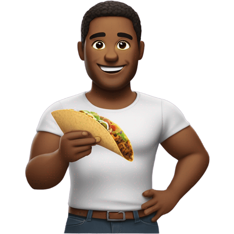 fat person eating taco bell emoji