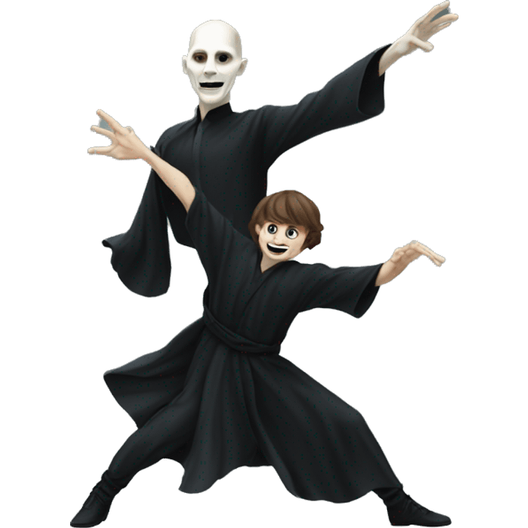 Voldemort and Harry dancing emoji