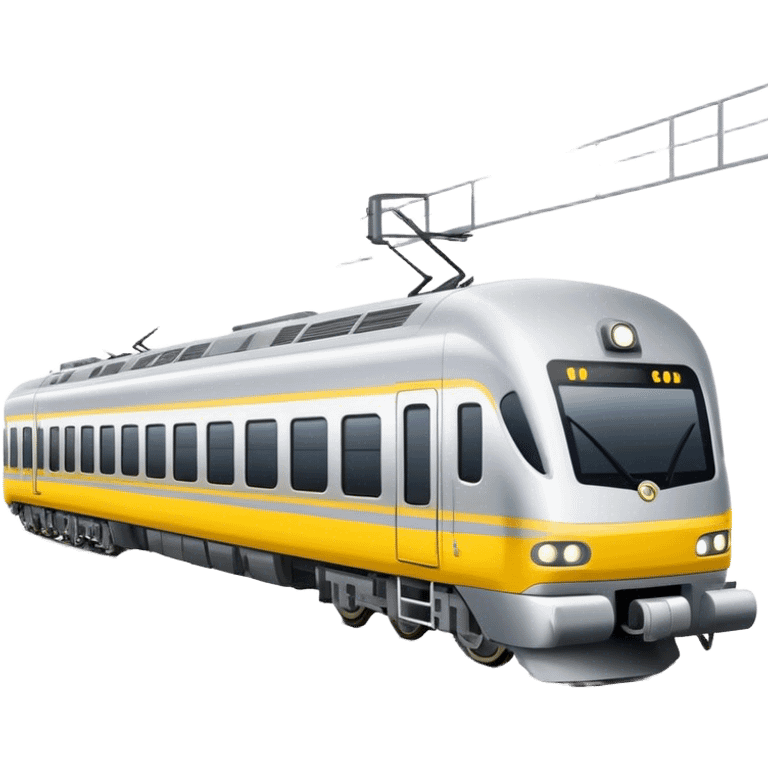 Australian passenger train (Iconic colour: Silver and yellow) emoji